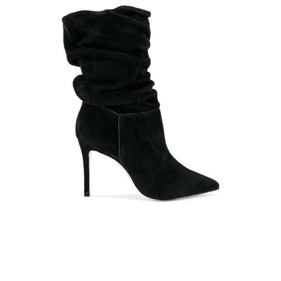 SCHUTZ Shoes - Schutz 'Ashlee' Black Suede Leather Stiletto Heel Boot Size 7